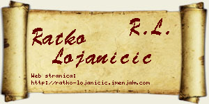 Ratko Lojaničić vizit kartica